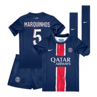 Dječji Nogometni Dres Paris Saint-Germain Marquinhos #5 Domaci 2024-25 Kratak Rukav (+ Kratke hlače)